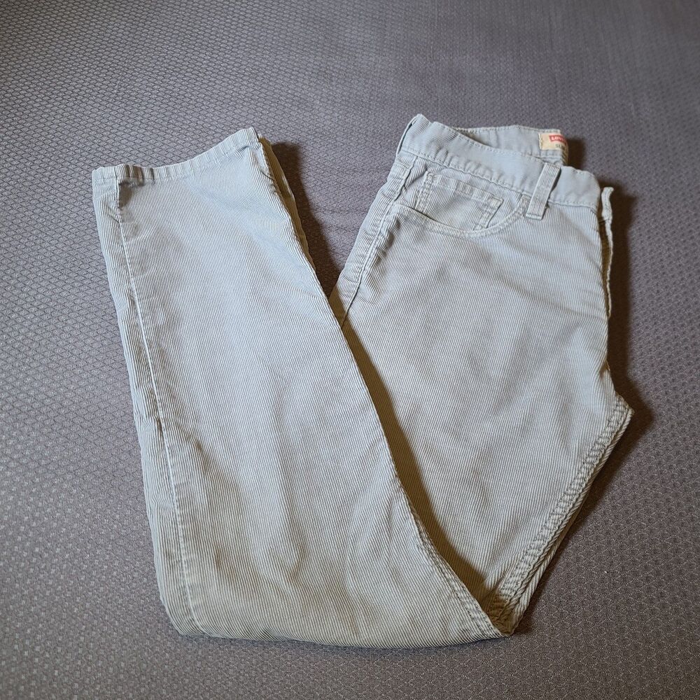 Levi's 514 Slim Straight Fit 31x32 Gray Corduroy EUC Men's